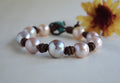 Edison Pearl Bracelet: Light Mauve Pink, Greek Leather