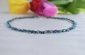 Blue Swarovski Crystal Choker: Beaded Elegant Necklace