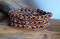 Braided Leather Wrap Bracelet: Picasso Beads, Boho Style