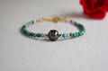 Tahitian Pearl Bracelet, Gold Filled Turquoise Beaded Jewelry