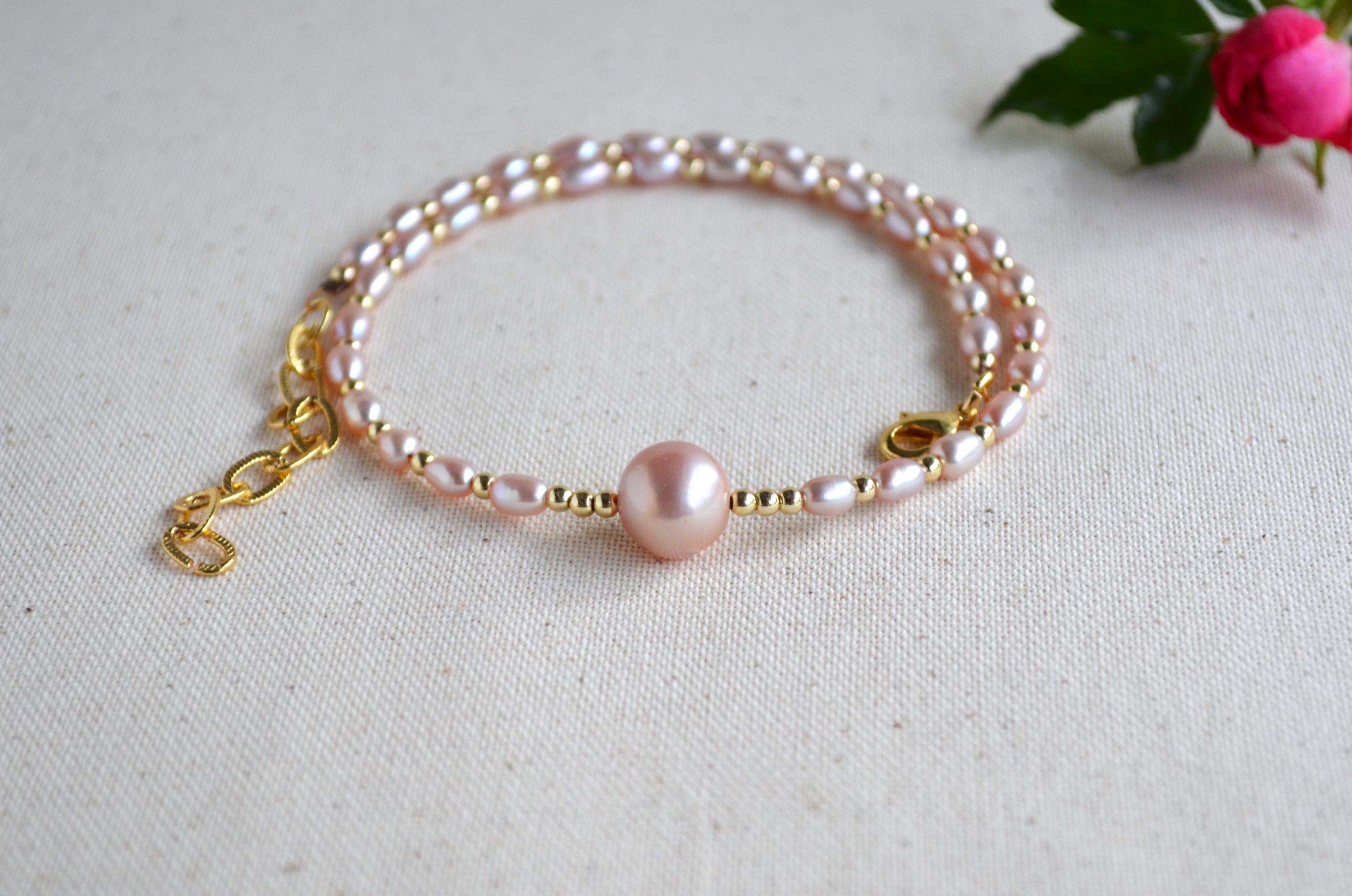Pink Edison Pearl Necklace – Gold Filled Freshwater Pearls