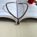 Genuine Tahitian Pearl Necklace on Hand-Braided Brown Gray Leather – Unisex