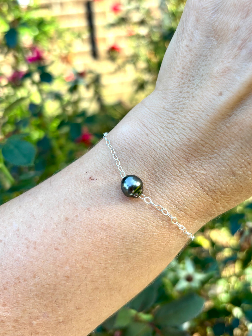 Tahitian Pearl Sterling Silver Bracelet