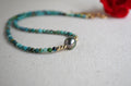Tahitian Pearl Short Necklace, Turquoise Beaded Collar, Minimal Gold Filled Necklace, Everyday Elegant Jewelry